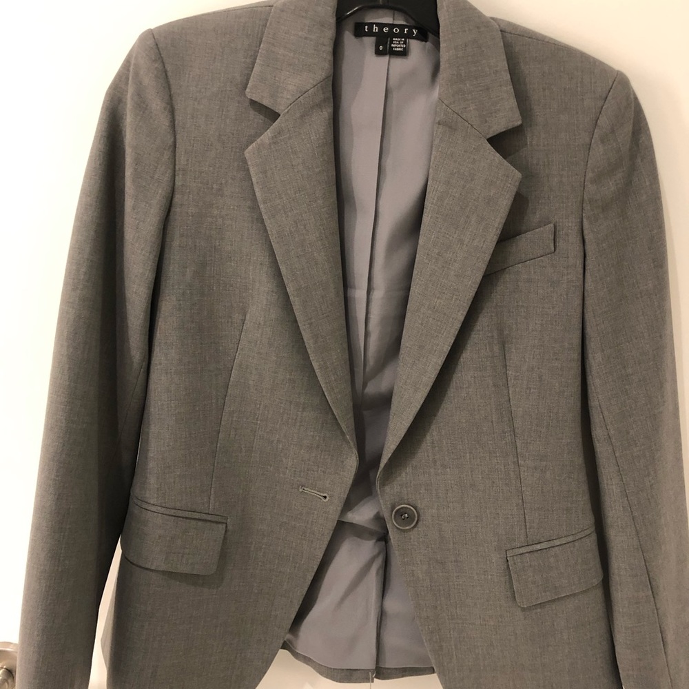 Theory grey wool blazer